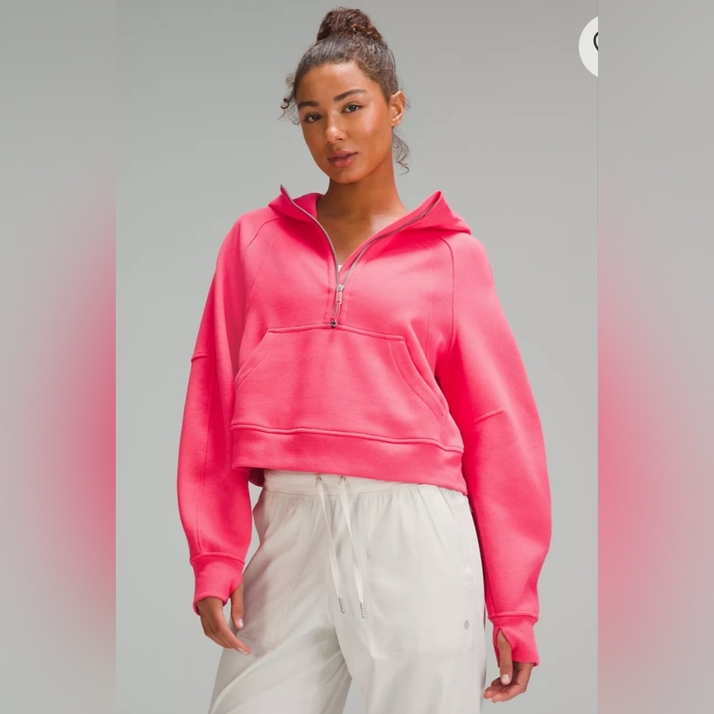 Lululemon scuba glaze pink oversized half zip